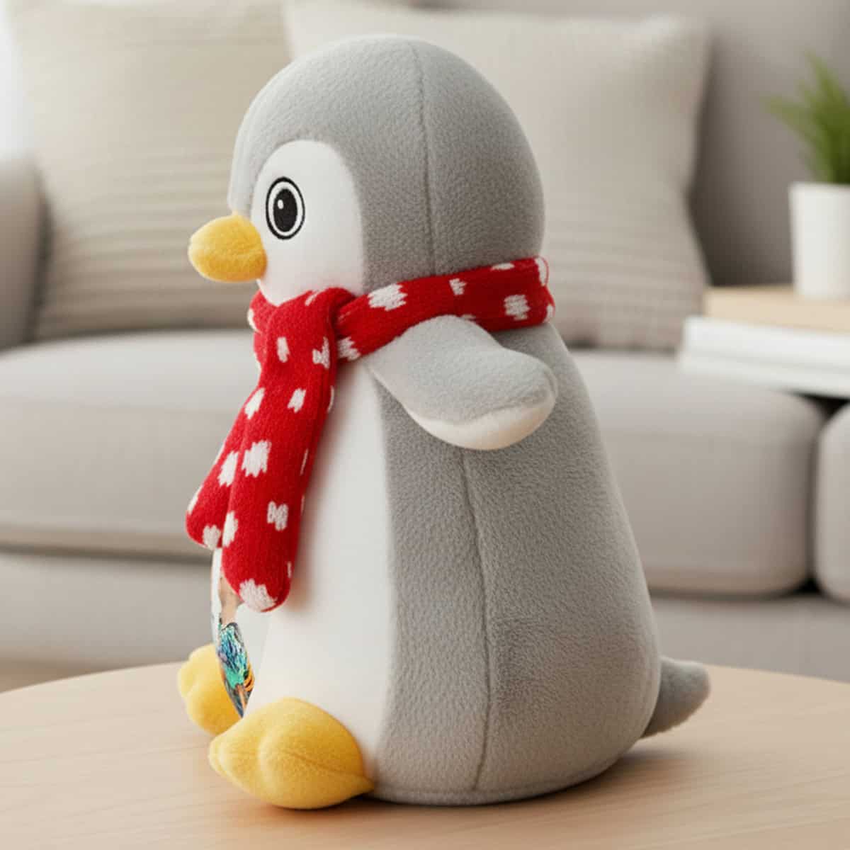 Personalised Photo Heart Father's Day Penguin Teddy Bear - Image 4