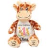 Personalised Jungle Birthday Giraffe Teddy Bear