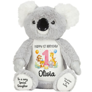 Personalised Jungle Birthday Koala Teddy Bear