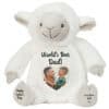 Personalised Photo Heart Father's Day Lamb Teddy Bear