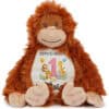 Personalised Jungle Birthday Orangutan Teddy Bear