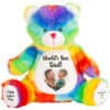 Personalised Photo Heart Rainbow Father's Day Teddy Bear