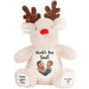 Personalised Photo Heart Father's Day Reindeer Teddy Bear