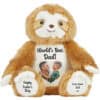 Personalised Photo Heart Sloth Father's Day Teddy Bear