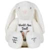 Personalised Photo Heart Bunny Teddy Bear for Dad